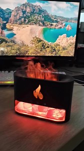 Illuminate & Invigorate! Flame Humidifier with 3D Simulation & Aromatherapy Glow.🔥✨#AromaAmbiance #FlameFantasy #RelaxRecharge | Run Run Deals