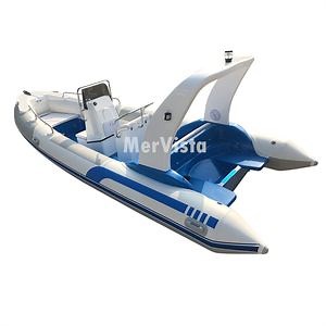 [Hot Item] 19FT 5.8m Fishing Boat Fiberglass Deep V Hull Fiberglass Boat Houseboat Hypalon Pontoon Boat