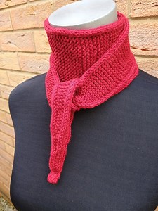 Hand-knitted Red Neck Scarf – Acrylic, Vegan-friendly Sophie Scarf - Etsy UK