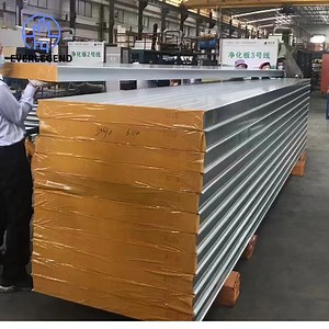 [Hot Item] Partition Wall Panel System Fireproof and Soundproof Insulated Rock Wool Color Steel Sandwich Plate