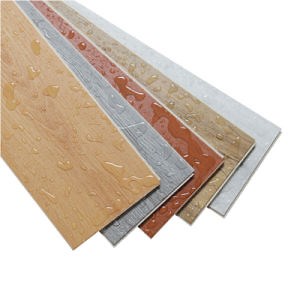 [Hot Item] Polybett Wood Grain Flooring Vinyl Spc Click Concrete Non-Slip PVC Vinyl Floor Tile for Bathrooms