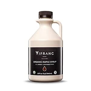 Vifranc Organic US Grade A Maple Syrup, Dark, 32 Ounce
