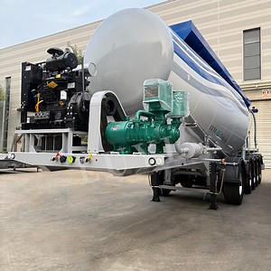 [Hot Item] 5 Axle 45 Cbm Low Residual Cement Tanker Semi Trailer V Design for Complete Unloading