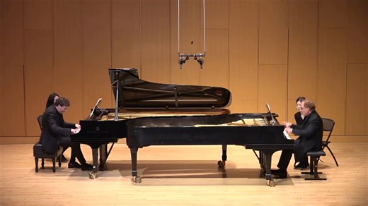Next Wednesday, Professor in the Practice of Piano Boris Slutsky and Eric Zuber will perform a two-piano program featuring Rachmaninoff's Piano Suites and Symphonic Dances in celebration of the composer's 150th birthday. Here, to put you in the mood for an evening of Rachmaninoff's music, is a clip of the two pianists performing a portion of the Third Movement of the Symphonic Dances. Get tickets today for what promises to be an exhilarating evening of music-making. 🎹🎹 Concert details and tick
