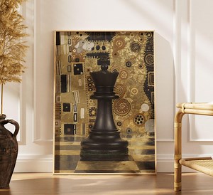Poster Black Chess King, Luxury Gold Geometric Background, Modern Regal Game Room Art Print, Collector Keepsake Strategy Players - Etsy Canada