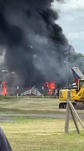 58K views · 116 reactions | Developing story : A Bombardier Challenger 300 aircraft (LV-GOK) has crashed this while making a landing attempt at the San Fernando Airport, Buenos Aires on 18 December. As per sources, the aircraft originated from Punta del Este, Uruguay, and crashed at the end of the runway. Visual credit : flysicardi | FL360aero | Facebook