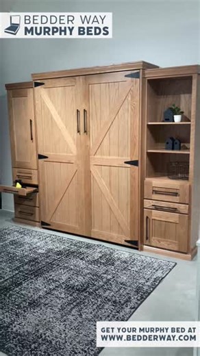 Murphy bed of the day: Barn door style | Bedder Way Murphy Beds