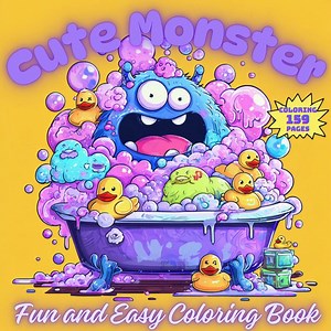Cute Monster Coloring Book – 159 Fun & Easy Pages for Kids and Adults | Printable PDF for Relaxation and Creative Activity - Etsy Canada