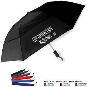 [Hot Item] Promotional Logo 46 Urban Chic Vented Folding Umbrella Advertising Umbrella Promotion Umbrella Gift Umbrella