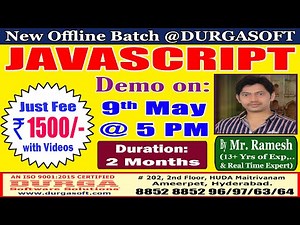 JAVASCRIPT Offline Training @ DURGASOFT