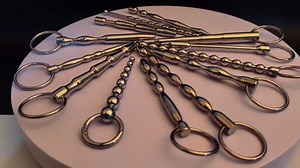 Metal Urethral Plug with Urethral Sounds Ball Hollow Urethral Dilators Penis Plug Horse Eye Stick Massage Toy
