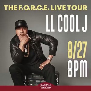 LL COOL J & The F.O.R.C.E Live Tour featuring The Roots, DJ Jazzy Jeff, Rakim, Big Boi, and Bone Thugs-N-Harmony comes to the Sandia Amphitheater on Sunday, August 27th! 🎤 Great seats are still available--get 'em while you can! 🎟️ https://bit.ly/40RY52M | Sandia Resort & Casino