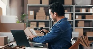 Ecommerce Man Scanner Laptop Box Barcode Stock Footage Video (100% Royalty-free) 3944863735 | Shutterstock