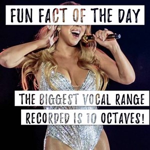 #funfact Tim Storms broke the world record of widest vocal range in 2008! 10 octaves! Mariah Carey could sing 5 in her prime ....keep working on your voice! How many octaves can you sing?? #octavemadness #vocalrange #highnotesgalore #lovealownote | Nikki Mae Vocals