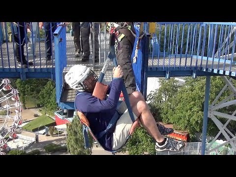 SCAD Tower Free Fall Drop Ride Multi-Angle POV Tivoli Friheden Denmark