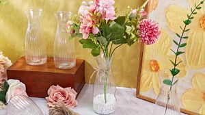 10 Pcs Plastic Flower Bud Vases Bulk with Twines Ropes Small Mini Flower Vases for Centerpieces Decorative Plastic Bottles for Wedding Reception Dining Table Home Decoration (Transparent)