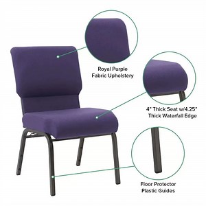 [Hot Item] European-Style Hotel Restaurant Church Stackable Metal Prayer Dining Chairs