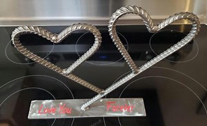Love You Forever Rebar Heart Sculpture - Etsy Canada