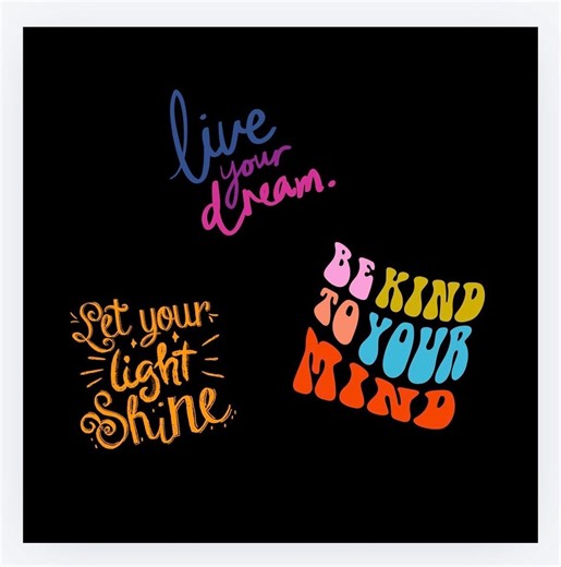 Self Affirmation Stickers | Colorful Pop Art Positive Quotes | Digital Downloa - Etsy