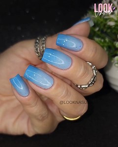 Degradê azul💙🩵 | Look nas Unhas