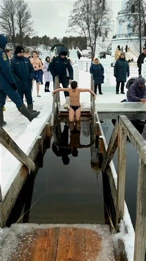 part485#Boy Takes#Ice😱Bath in Freezing🩲#Winter🌊RespectFreezing #Water🧊ChallengeKidDidWhat AdultsFear