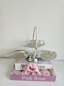 Foldable 3-tier Tray. Vintage Silver Metal Serving Dish. - Etsy Canada