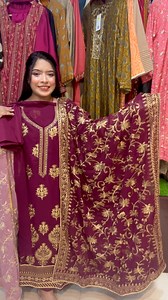 56K views · 1.5K reactions | Eid collection... exclusive Banaras pattern dress... most demanding dress order for inbox ... | Flora Fashion | Facebook