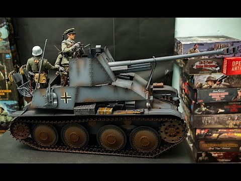 Unboxing 1/6 Scale SD.KFZ.139 Marder III Panzer 38(t) - German Tank Destroyer - WW2 action figures
