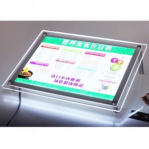 [Hot Item] A3 A4 Table Menu LED Illuminated Battery Frame Poster Light Box