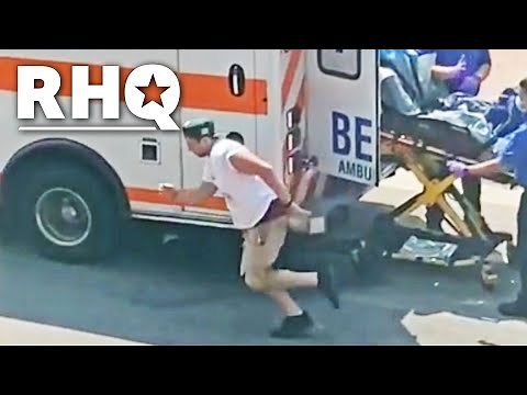 Man Running Away From Ambulance Perfectly Sums Up America