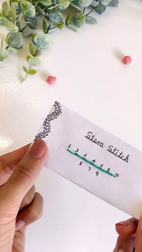 Knots and Threads on Instagram: "Stem stitch tutorial The stem stitch is a traditional outline stitch in hand embroidery. It has a twisted look, which gives this stitch a flowing texture!! Should I upload more videos like this? Say ‘yes’ in the ‘comment’ section!! #trendingreels#trending#embroidery#handembroidery#handmade#embroideryart#tutorial#embroiderytutorial#reels#reelsinstagram#reelsvideo#reelitfeelit"