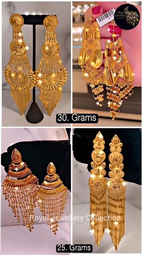 🥰|Heavy Gold Earrings Designs | Gold Earrings Designs| Gold Jhale Design #earringsdesign #vlog #45