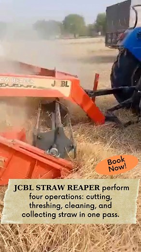 JCBL Straw Reaper is the ultimate agricultural implement that offers a remarkable harvest rate for various kinds of crops. It has a heavy chassis to keep the operation stable even on uneven fields. Book your 𝐒𝐭𝐫𝐚𝐰 𝐑𝐞𝐚𝐩𝐞𝐫 today! Contact: 91- 6283289212, 91- 8725068400 #JCBL #AgriculturalImplements #StrawReaper #innovation #Agriculture #farming #JCBLAgriSolutions | JCBL Agri Solutions