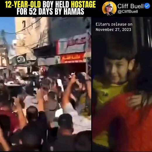 At just 12 years old, Eitan Yahalomi was kidnapped by Hamas and held captive for 52 days. For 16 of those days, he was kept in isolation—beaten, starved, and forced to watch footage of the October 7th massacre. When he cried, he was threatened at gunpoint. Eitan’s story is not just one of survival—it’s a sobering reminder of the evil that still exists in our world and the innocent lives it devours. From infants to grandparents, even Americans were among those tortured and killed during the horri