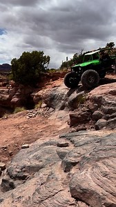 The bigger the rig, the smaller the fall. Steelbender! Come visit! #moabcowboy #fyp #virals #moab #trailtherapy #offroad #adventure #nolimits #fblifestyle #sendit | Moab Cowboy Country Off-Road Adventures
