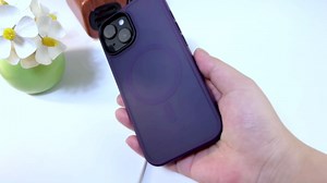 Cellular Phone Case for iPhone 15 Plus & iPhone 14 Plus, Magnetic MIL-Grade Drop Tested, Matte Back Cover, Deep Purple