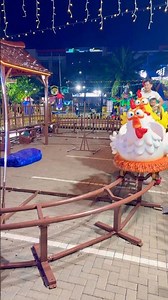 Naik ayam putih mata melotot lucu rambut jambul merah berkotek-kotek melaju kencang seru🐓 #chicken