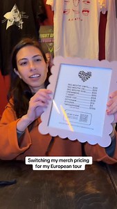 Bring cash or credit card to buy merch at the show!! 🫶 . #ontour #singersongwriter #europeantour #behindthescenes #merch | Brooke Alexx