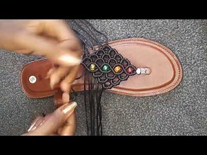 Macrame - Macrame Step by step I macrame sandal with Beads