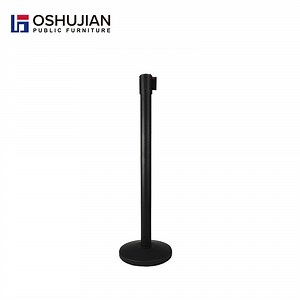[Hot Item] Metal Standing Queue Pole Retractable Belt Barrier