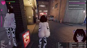 Secret Flasher Manaka - Free Run [Downtown - Cow costume]