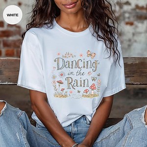 Cottagecore Shirt | Pastel Mushroom Daisy Butterfly Illustration - Etsy