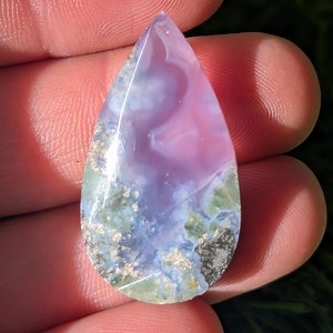 Moss Purple Chalcedony Cabochon, Purple Moss Agate Cabochon, Purple Chalcedony, Lavender, Rare, From Indonesia. PMC 37.1 Teardrop Shape - Etsy UK