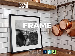Kitchen Frame Mockup | White Subway Tile Photo Frame PSD | Copper Decor Scene | Smart Object Mockup | Instant Download - Etsy Canada