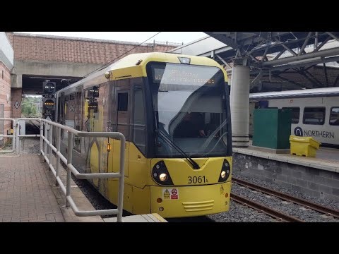 Metrolink - M5000 Arriving Into Manchester Airport.