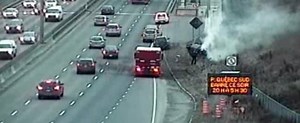 [VIDÉO] Femme enceinte happée mortellement: l'accusé avait déjà fait un accident avec tonneau en raison d'une «absence»