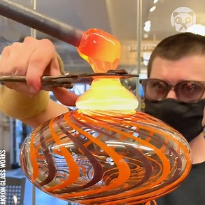 54K views · 70 reactions | The satisfying process of glass blowing Partner: akronglassworks | Crafty School | Facebook
