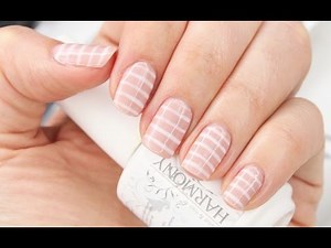 Nude & Stripe Nautical Nails For Spring | Gel Polish Application & Removal How To | Shonagh Scott