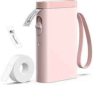 Sticker Printer - T02 Inkless Sticker Maker Machine, Mini Portable Thermal Label Maker, Pocket Memo Receipt Printer for Study Graphics, Anatomical Diagrams, Photos, Pink