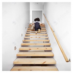 [Hot Item] Interior Straight Floating Staircase Tempered Glass Panel Railing Handrail Staircase Stairs
